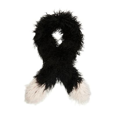 Black tipped fluffy scarf